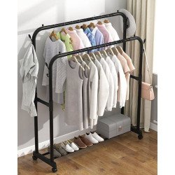 حامل الملابس المزدوج المتنقّل